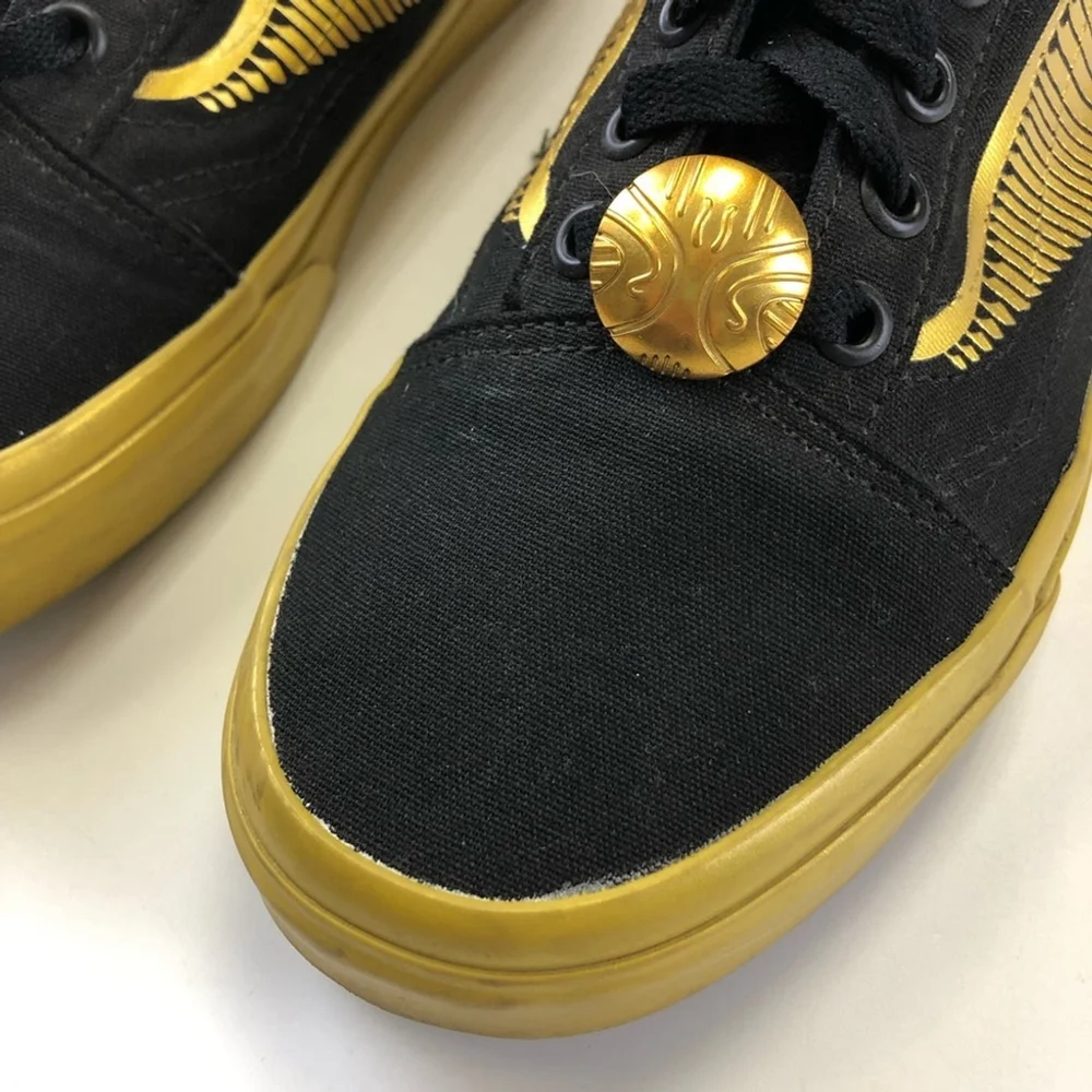 VANS Old Skool x Harry Potter black gold Snitch sneakers Size 7.5